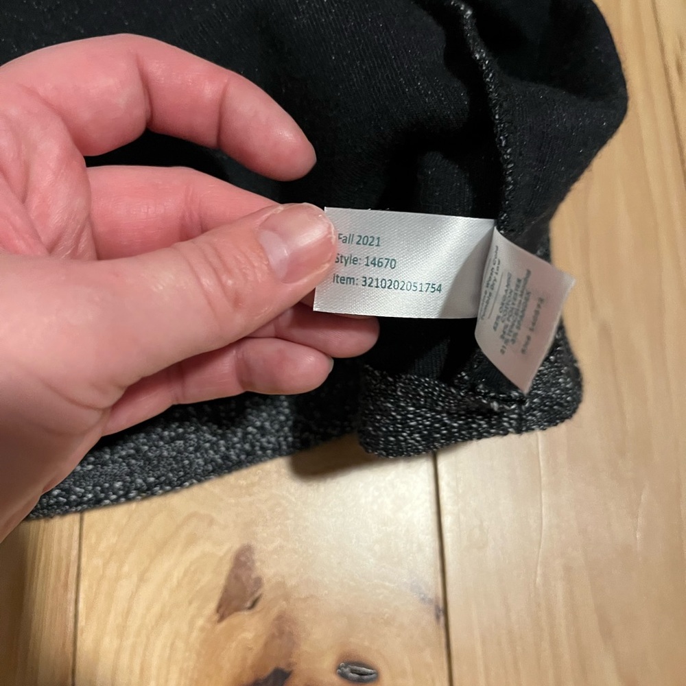 Marine Layer Long Sleeve Top Marled Cropped Organic Cotton Blend Gray Crew Neck - Picture 6 of 7